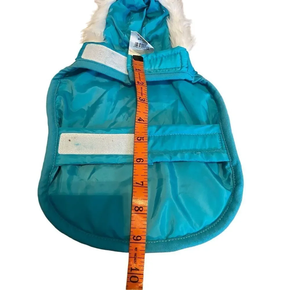 XS Hooded Pet Coat Handkerchief Clothing Dog Cat Winter